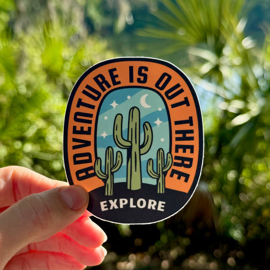 Adventure Is Out There Explore | 2.5 in Waterproof Vinyl Sticker