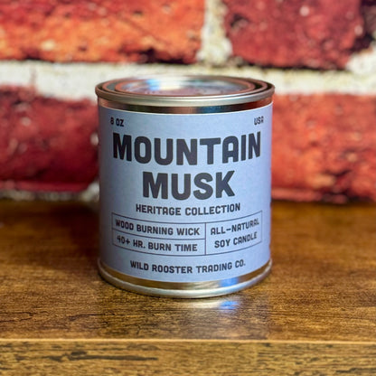 Mountain Musk | Dark Musk & Vetiver | Scented Soy Wax Candle